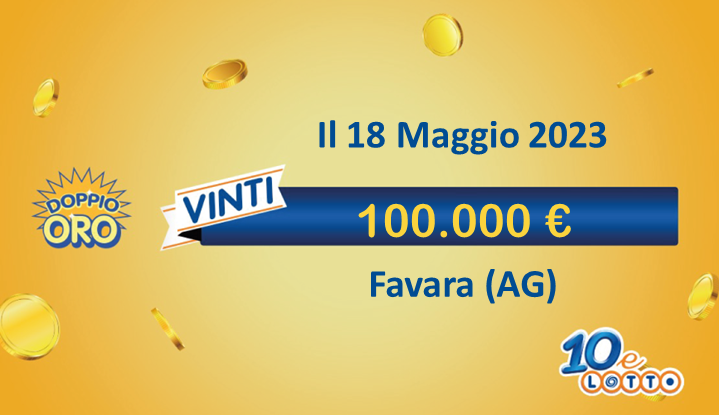 vincita 10eLotto da 100.000€ a Favara