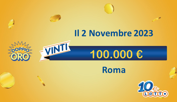 vincita 10eLotto da 100.000€ a Roma
