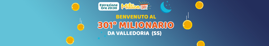 300° vincita MillionDay