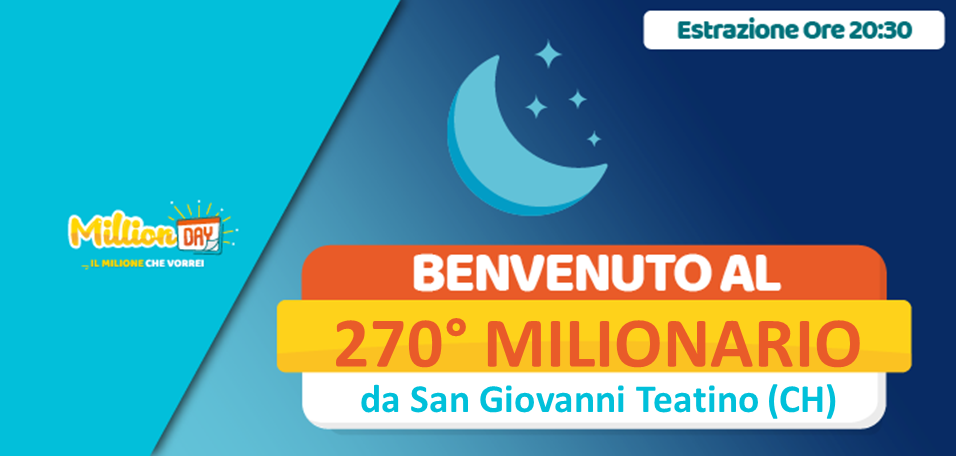 vincita MillionDAY da San Giovanni Teatino