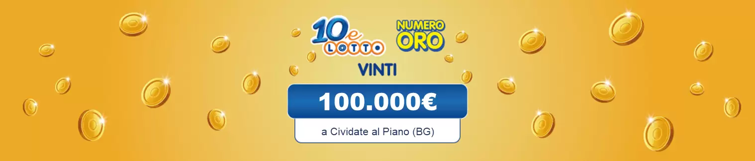 Vincita 10eLotto il 16 maggio da 100.000€ a Cividate al Piano