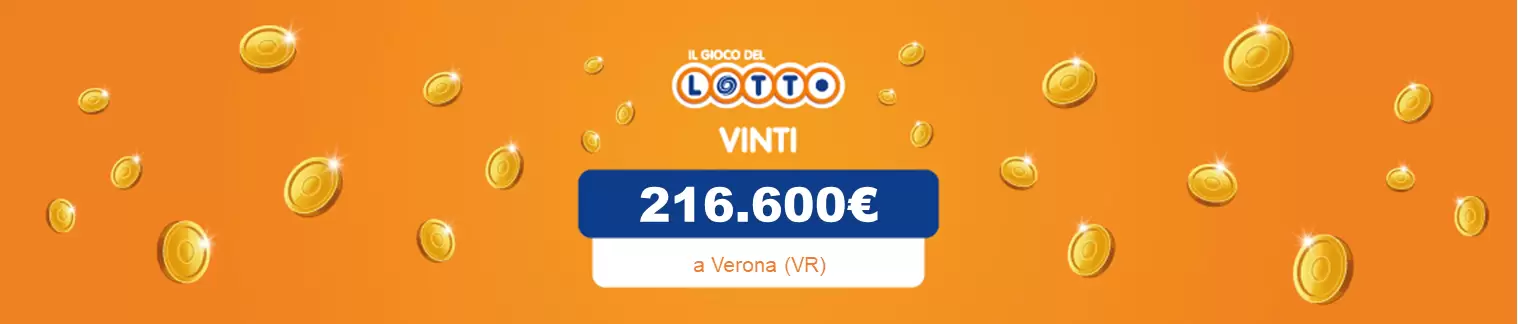 Vincita al Lotto l’11 maggio da 216.000 a Verona