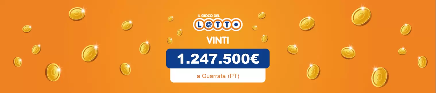 Vincita al Lotto il 20 luglio da 1.247.500 a Quarrata