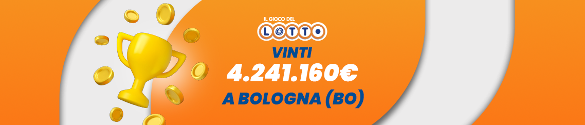 Vincita straordinaria al Gioco del Lotto di 4.241.160€ a Bologna (BO).