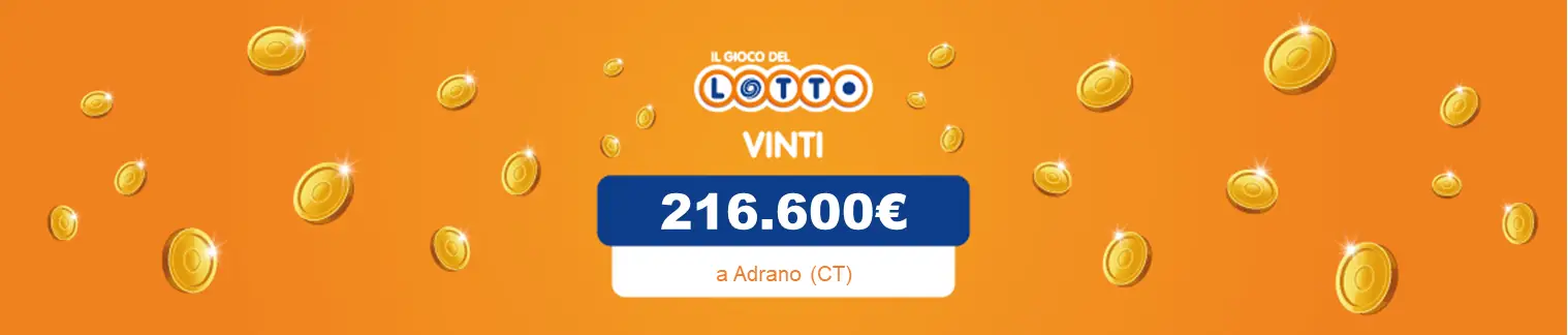 Vincita al Lotto il 3 settembre da 216.600€ a Adrano (CT)