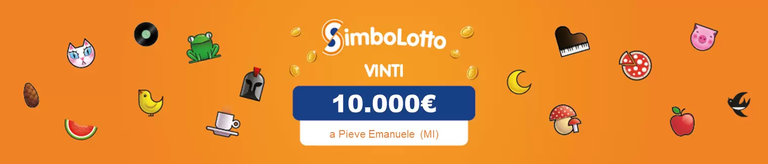Vincita al Simbolotto da 10.000€ a Pieve Emanuele il 02 luglio