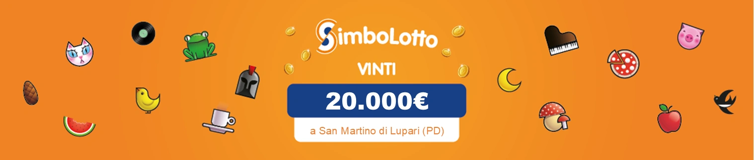 Vincita al Simbolotto da 20.000€ a San Martino di Lupari (PD).