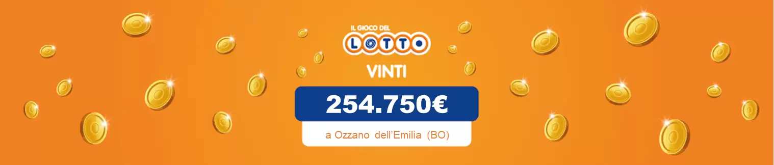 Vincita al Lotto il 14 maggio da 254.750 a Ozzano dell’Emilia