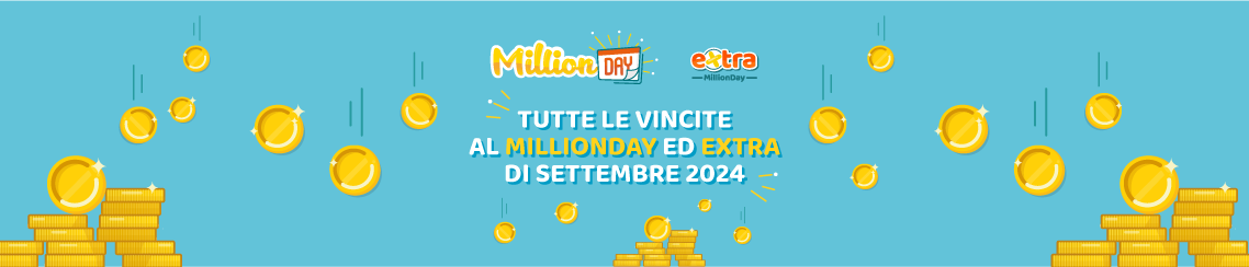 Vincite al MillionDAY  nell'ultimo mese